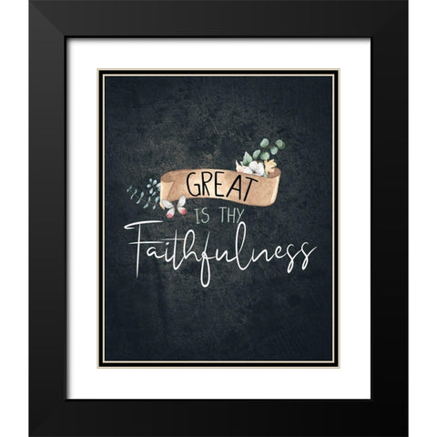 Great is Thy Black Modern Wood Framed Art Print with Double Matting by Allen, Kimberly
