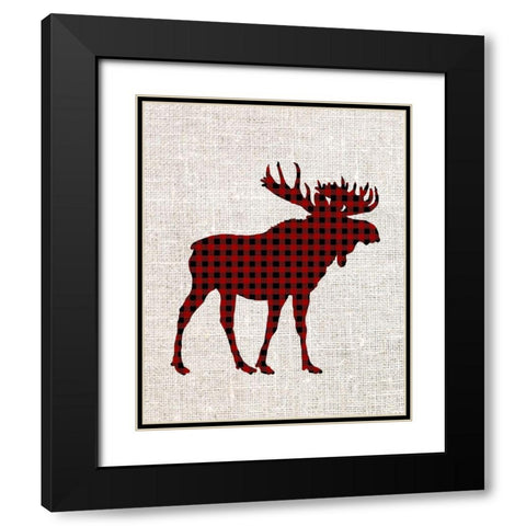 Little Man Plaid 1 Black Modern Wood Framed Art Print with Double Matting by Allen, Kimberly