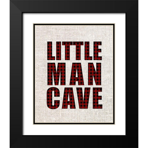 Little Man Plaid 2 Black Modern Wood Framed Art Print with Double Matting by Allen, Kimberly