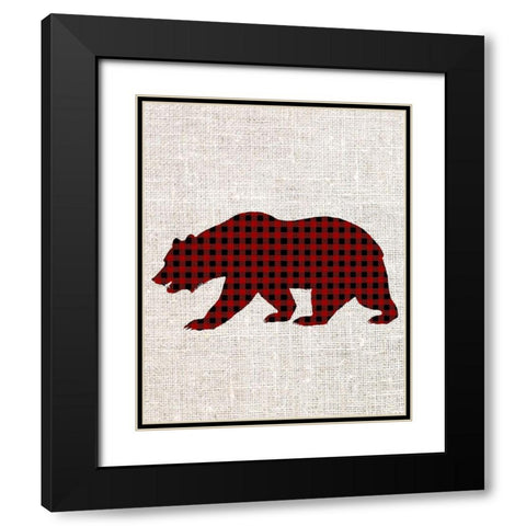 Little Man Plaid 3 Black Modern Wood Framed Art Print with Double Matting by Allen, Kimberly