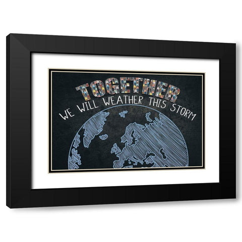 Together We Will Black Modern Wood Framed Art Print with Double Matting by Allen, Kimberly