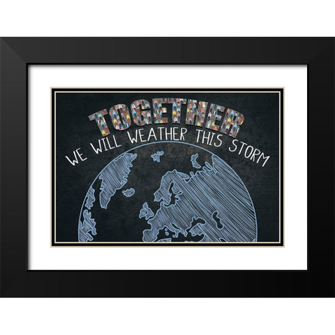 Together We Will Black Modern Wood Framed Art Print with Double Matting by Allen, Kimberly