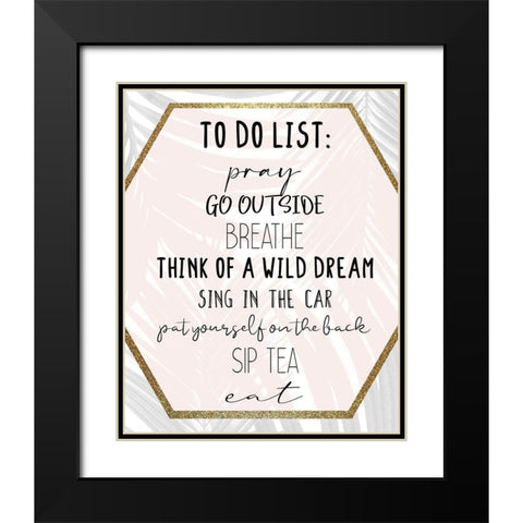 To Do Black Modern Wood Framed Art Print with Double Matting by Allen, Kimberly