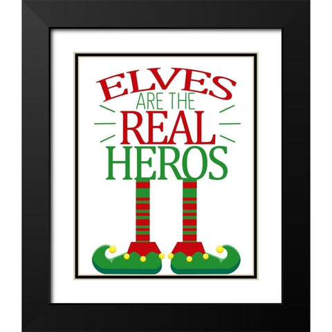 Elves Black Modern Wood Framed Art Print with Double Matting by Allen, Kimberly