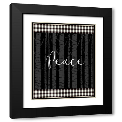 Joy Peace Hope 2 Black Modern Wood Framed Art Print with Double Matting by Allen, Kimberly