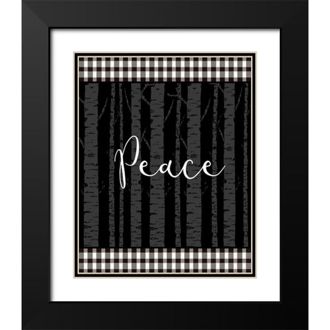 Joy Peace Hope 2 Black Modern Wood Framed Art Print with Double Matting by Allen, Kimberly