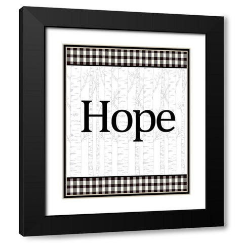 Joy Peace Hope 3 Black Modern Wood Framed Art Print with Double Matting by Allen, Kimberly