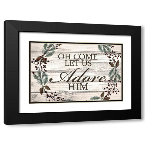 Let Us Black Modern Wood Framed Art Print with Double Matting by Allen, Kimberly
