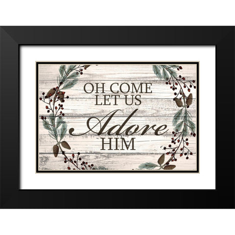 Let Us Black Modern Wood Framed Art Print with Double Matting by Allen, Kimberly