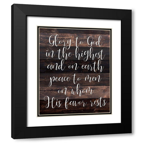 Glory to God in the Highest Black Modern Wood Framed Art Print with Double Matting by Allen, Kimberly