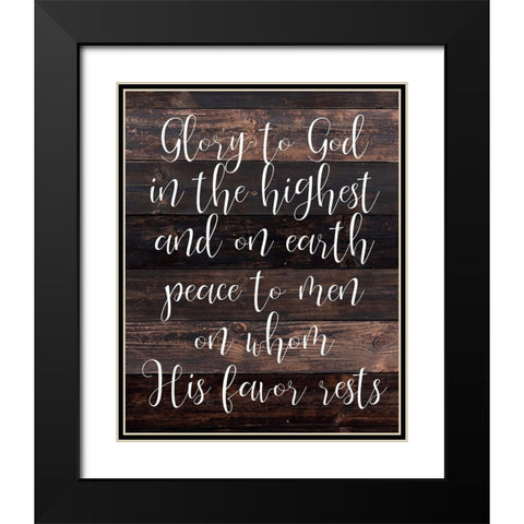 Glory to God in the Highest Black Modern Wood Framed Art Print with Double Matting by Allen, Kimberly