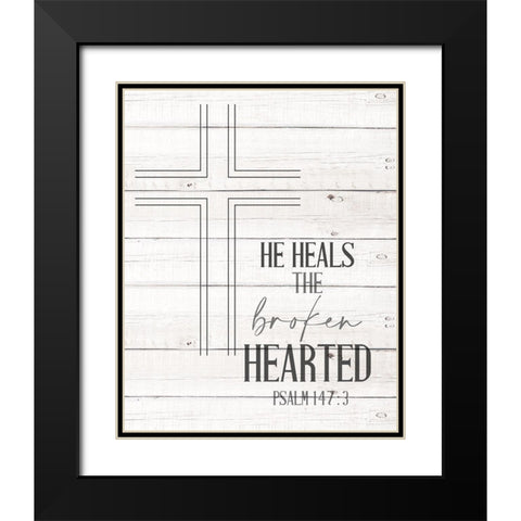 The Broken Hearted Black Modern Wood Framed Art Print with Double Matting by Allen, Kimberly