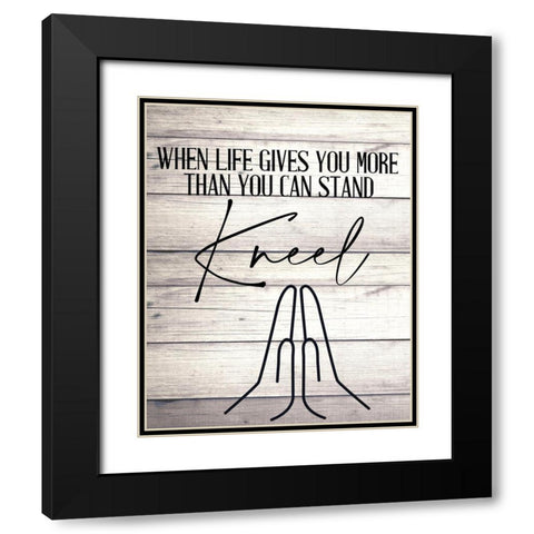 When Life Black Modern Wood Framed Art Print with Double Matting by Allen, Kimberly