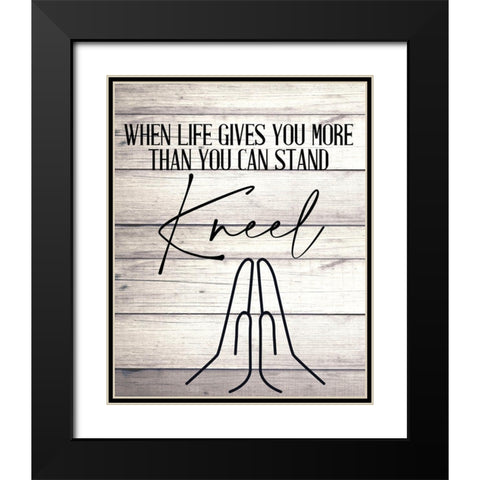 When Life Black Modern Wood Framed Art Print with Double Matting by Allen, Kimberly