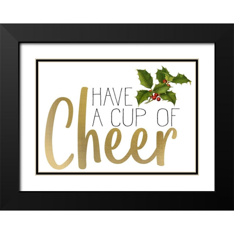 Christmas Cheer 1 Black Modern Wood Framed Art Print with Double Matting by Allen, Kimberly