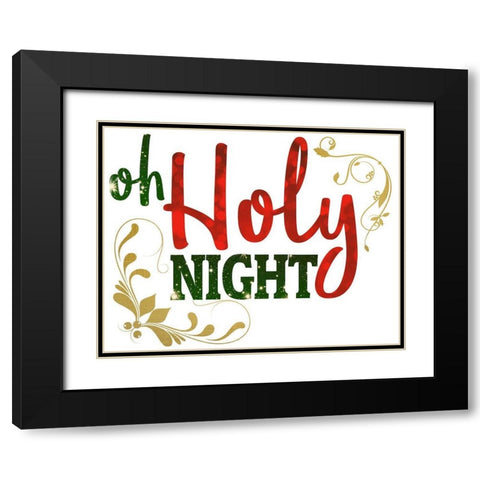Christmas Night 1 Black Modern Wood Framed Art Print with Double Matting by Allen, Kimberly