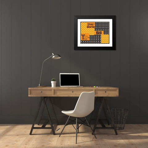 BOO Black Modern Wood Framed Art Print with Double Matting by Allen, Kimberly