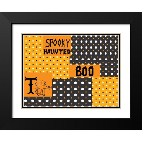 BOO Black Modern Wood Framed Art Print with Double Matting by Allen, Kimberly