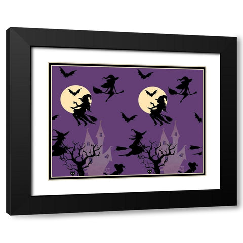 Witchy Black Modern Wood Framed Art Print with Double Matting by Allen, Kimberly