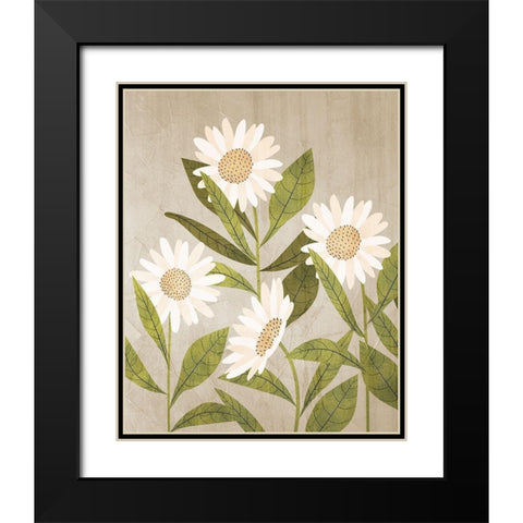 Daisies 1 Black Modern Wood Framed Art Print with Double Matting by Allen, Kimberly