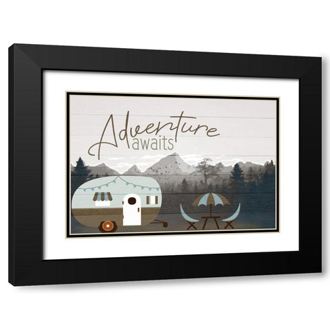 Roam Adventure Black Modern Wood Framed Art Print with Double Matting by Allen, Kimberly