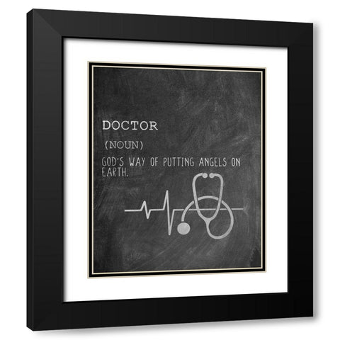 A Doctor Black Modern Wood Framed Art Print with Double Matting by Allen, Kimberly