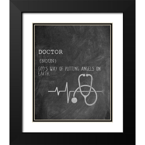 A Doctor Black Modern Wood Framed Art Print with Double Matting by Allen, Kimberly