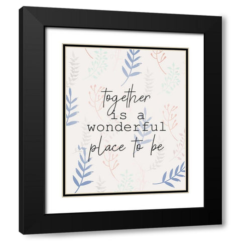 Together Place Black Modern Wood Framed Art Print with Double Matting by Allen, Kimberly