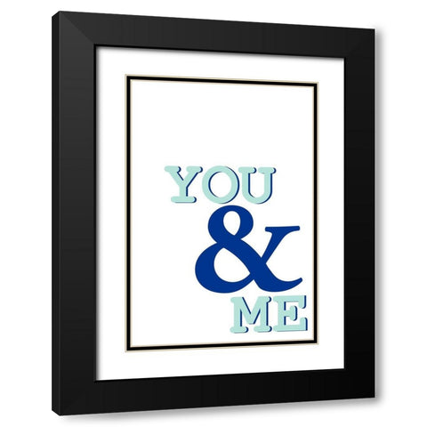 You Me Black Modern Wood Framed Art Print with Double Matting by Allen, Kimberly
