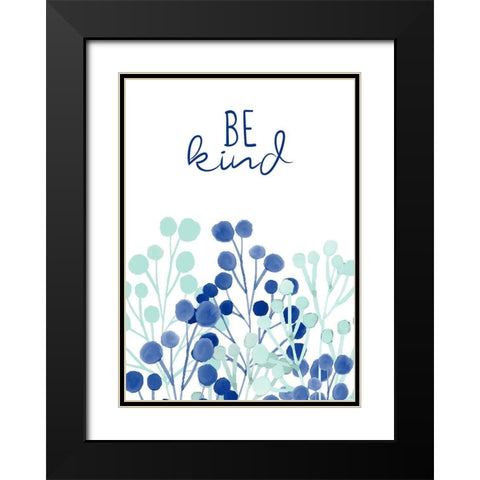 Be Kind and Grateful 1 Black Modern Wood Framed Art Print with Double Matting by Allen, Kimberly