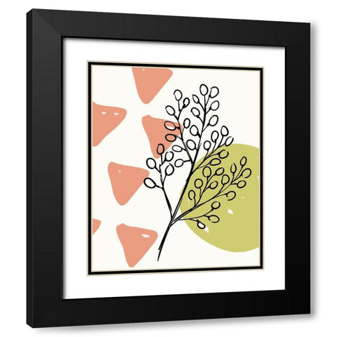 Spring Organics 2 Black Modern Wood Framed Art Print with Double Matting by Allen, Kimberly
