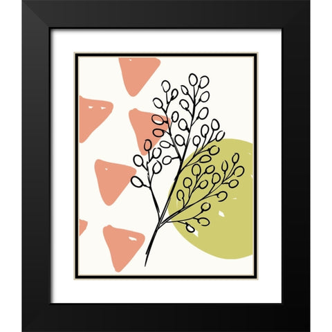 Spring Organics 2 Black Modern Wood Framed Art Print with Double Matting by Allen, Kimberly