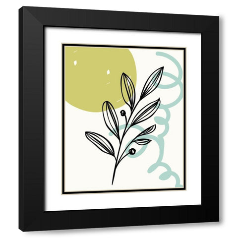 Spring Organics 3 Black Modern Wood Framed Art Print with Double Matting by Allen, Kimberly