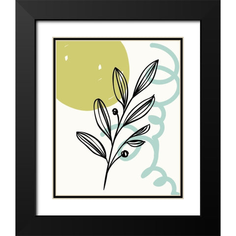 Spring Organics 3 Black Modern Wood Framed Art Print with Double Matting by Allen, Kimberly