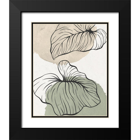 Palm Organics 2 Black Modern Wood Framed Art Print with Double Matting by Allen, Kimberly