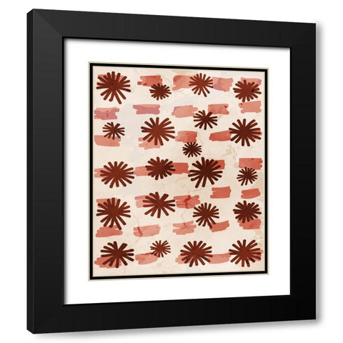 Texture 1 Black Modern Wood Framed Art Print with Double Matting by Allen, Kimberly
