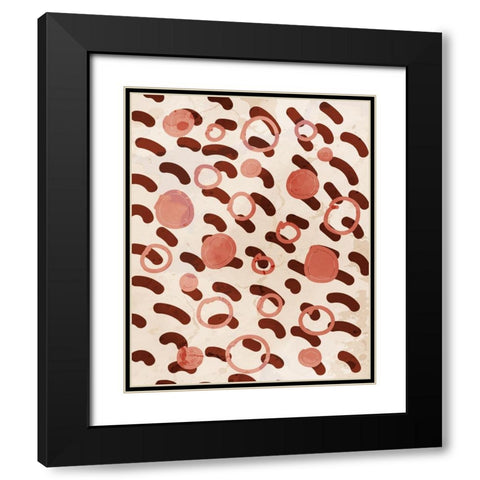 Texture 3 Black Modern Wood Framed Art Print with Double Matting by Allen, Kimberly