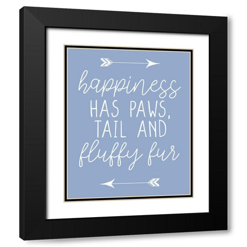 Fluffy Fur Black Modern Wood Framed Art Print with Double Matting by Allen, Kimberly