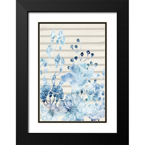 Wildflower Blues 2 Black Modern Wood Framed Art Print with Double Matting by Allen, Kimberly