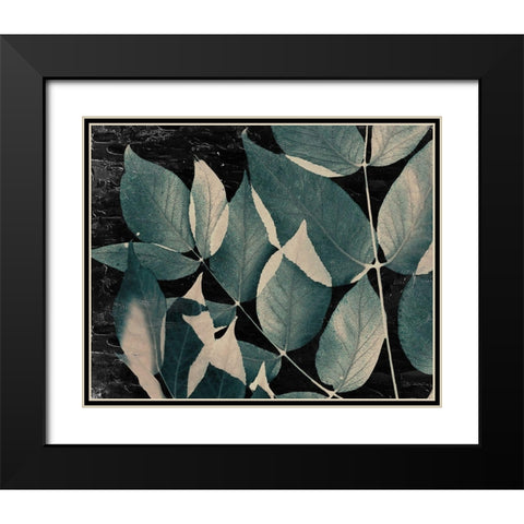 Dusty Leaves 2 Black Modern Wood Framed Art Print with Double Matting by Allen, Kimberly