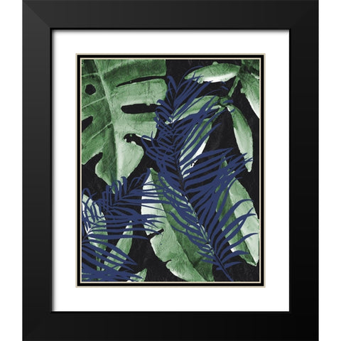 Tropic Palms 1 Black Modern Wood Framed Art Print with Double Matting by Allen, Kimberly