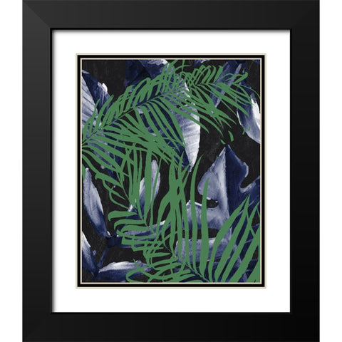 Tropic Palms 2 Black Modern Wood Framed Art Print with Double Matting by Allen, Kimberly