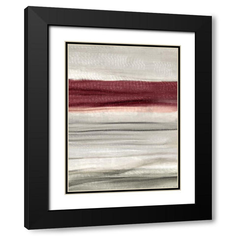 Layered Red 1 Black Modern Wood Framed Art Print with Double Matting by Allen, Kimberly