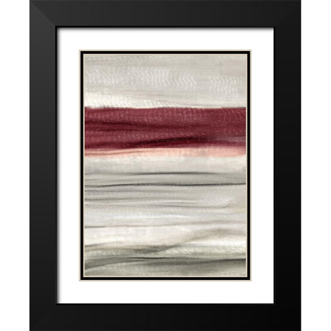 Layered Red 1 Black Modern Wood Framed Art Print with Double Matting by Allen, Kimberly