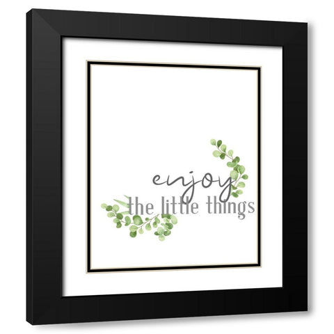 The Little Things v1 Black Modern Wood Framed Art Print with Double Matting by Allen, Kimberly