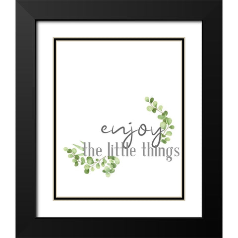 The Little Things v1 Black Modern Wood Framed Art Print with Double Matting by Allen, Kimberly