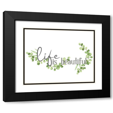 Life Is Black Modern Wood Framed Art Print with Double Matting by Allen, Kimberly