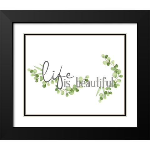 Life Is Black Modern Wood Framed Art Print with Double Matting by Allen, Kimberly