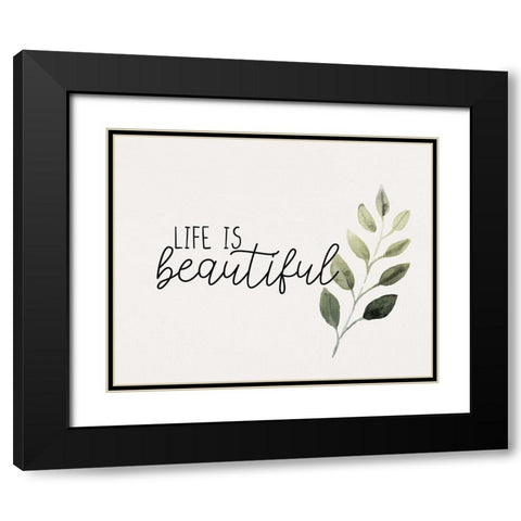 Watercolor Sage 4 Black Modern Wood Framed Art Print with Double Matting by Allen, Kimberly