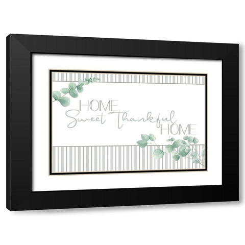 Thankful Home Black Modern Wood Framed Art Print with Double Matting by Allen, Kimberly